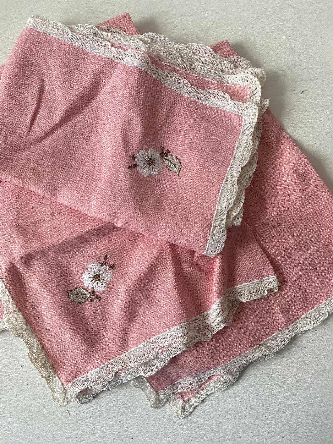 Second life | set van 6 roze servetten